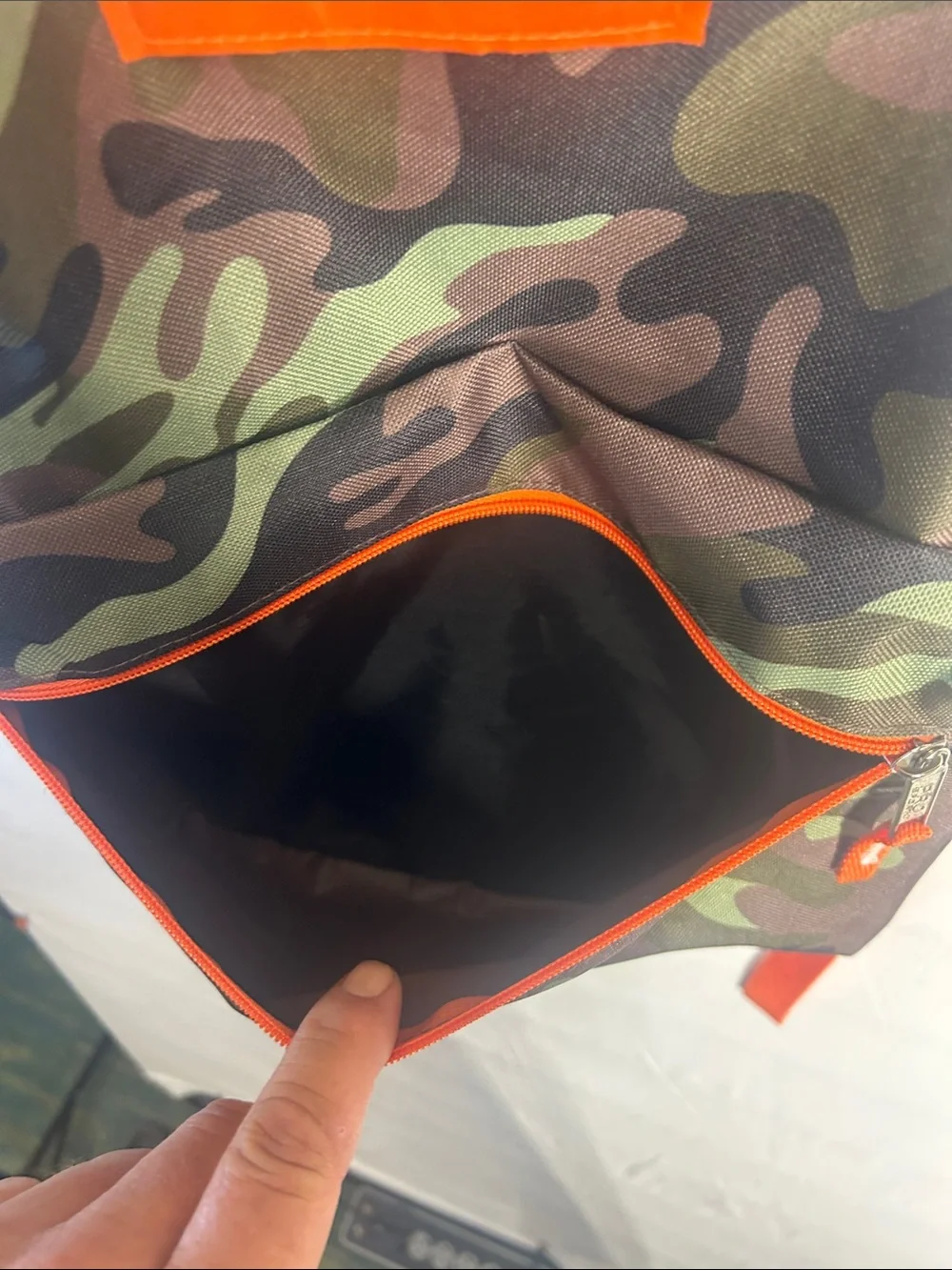 Prosport Camo Backpack in Green and Orange